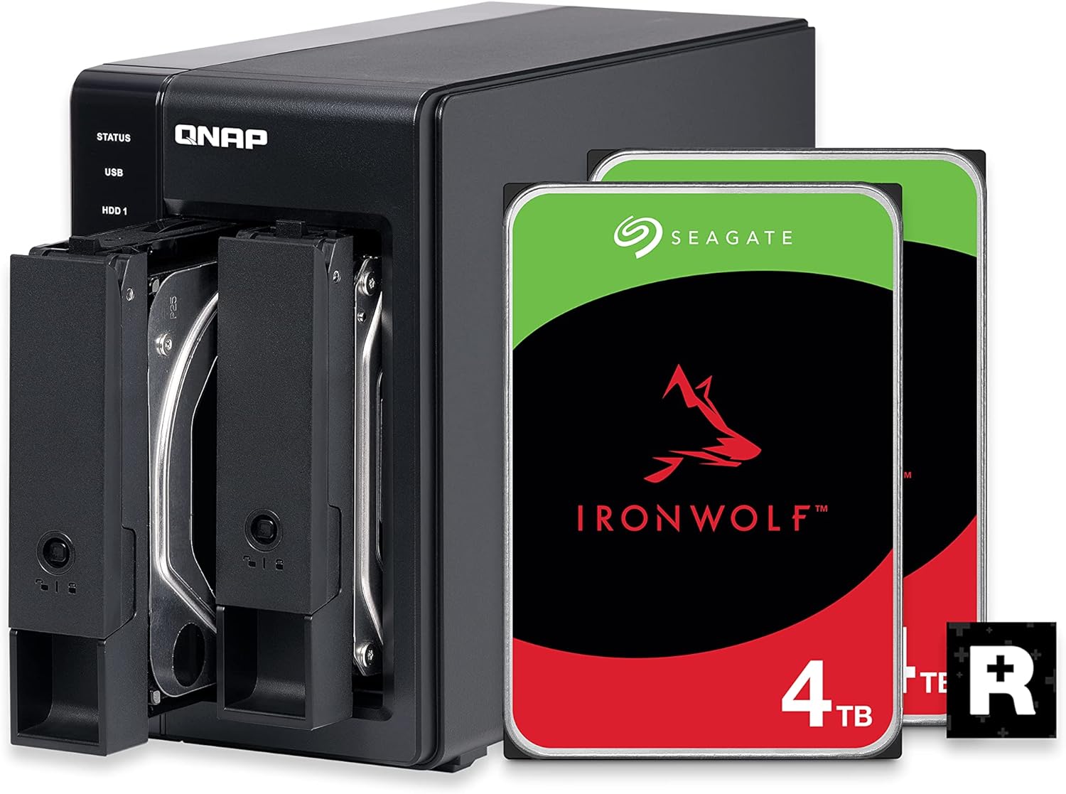 QNAP 2 Bay DAS 配備 4TB 儲存容量